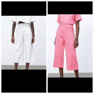 Zara ankle flare sweat pants pink size M